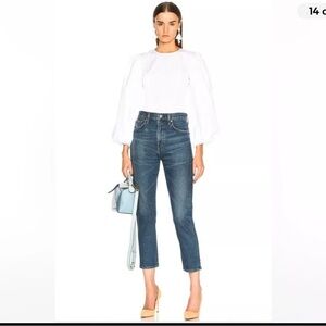 Citizens of Humanity Dree Crop High Rise Slim Straight Rigid Denim SZ 30